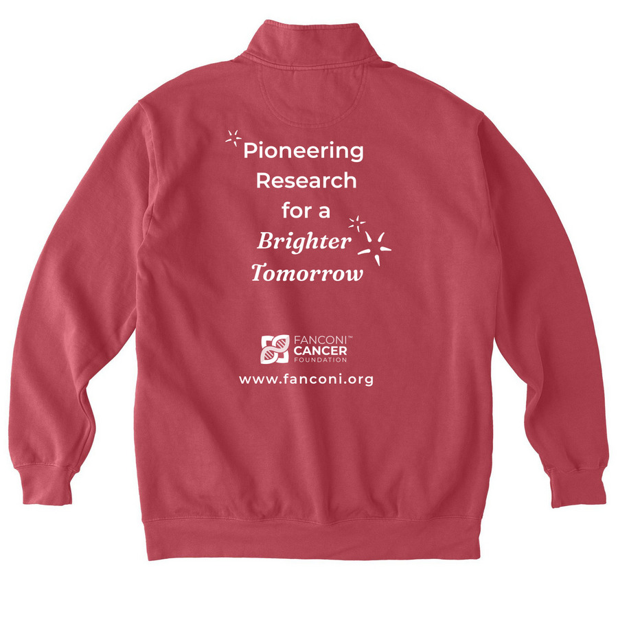 Brighter Tomorrow, a Crimson Comfort Colors Quarter Zip Pullover (back-view)