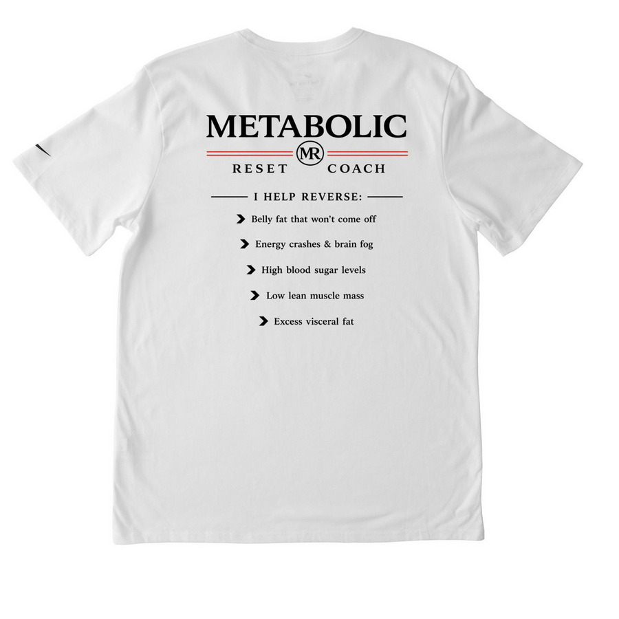 Men?s performance MR shirt&nbsp;, a White Nike Dri-FIT Jersey Blend Performance Tee (back-view)