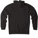 BC Hillel - Updated Center Logo, a Black Heavyweight Pullover Hoodie (back-view)