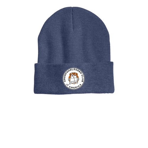 Beanies, a Heather Navy Printed Cuffed Beanie