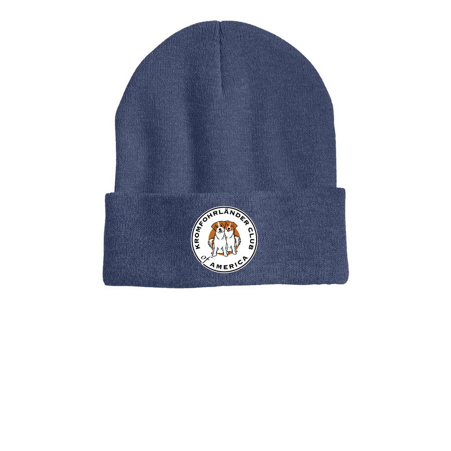 Beanies, a Heather Navy Printed Cuffed Beanie