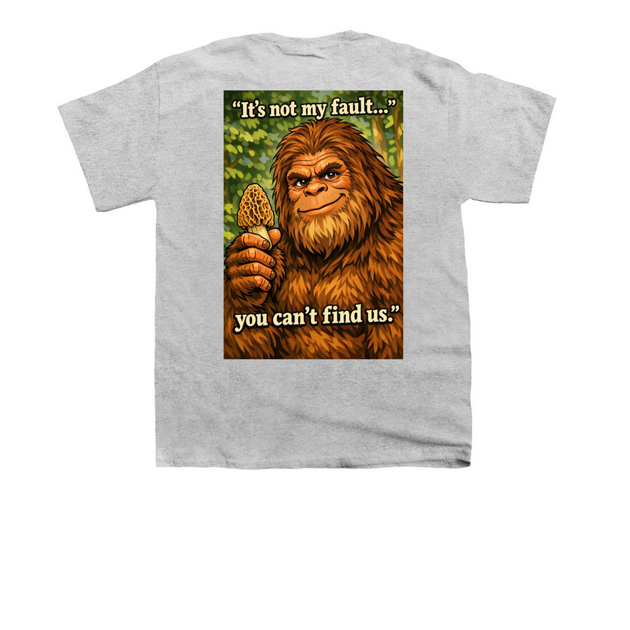 BEARS NEW Bigfoot Morel Mushroom Gear&nbsp;, a Sport Grey Youth Unisex Tee (back-view)
