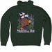 Beaver Hoodie, a Heather Forest Zip Up Hoodie (back-view)