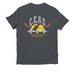 CEGS, a Terrain Grey Allmade Organic Cotton Unisex Tee (back-view)
