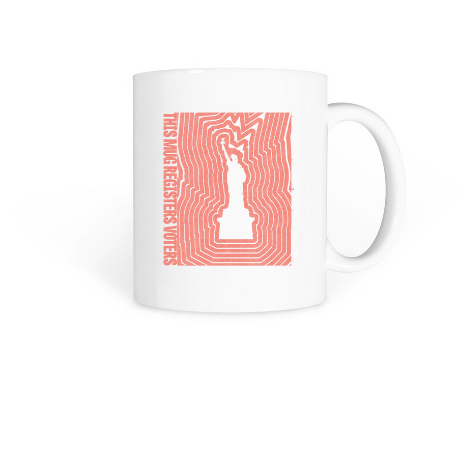 This Mug Registers Voters, a White Coffee Mug