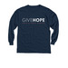 Classic GIVE HOPE logowear, a Navy Youth Long Sleeve Tee