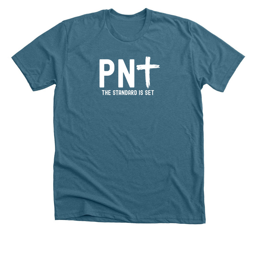 The standard is set, a Heather Deep Teal Premium Unisex Tee