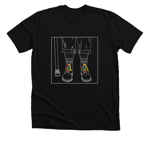 Rainbow Steps, a Solid Black Blend Premium Unisex Tee