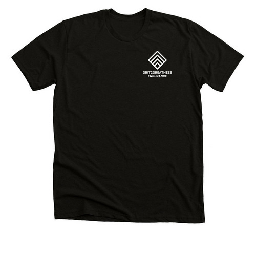 Grit2Greatness Endurance, a Solid Black Blend Premium Unisex Tee