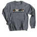 CAC Kitties Group Shirt, a Dark Heather Crewneck Sweatshirt