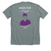 Miles for Myles, a Heather Blue Storm Premium Unisex Tee (back-view)