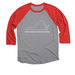 JLNV State, a Red and Premium Heather 3/4 Sleeve Baseball Tee