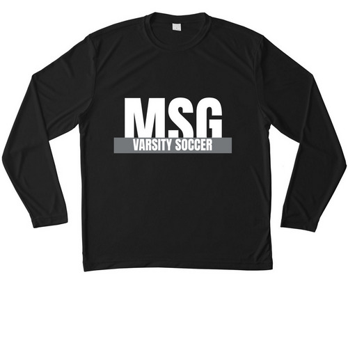 MSG long sleeve&nbsp;, a Black Unisex Performance Long Sleeve Tee