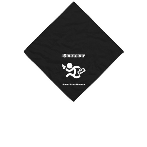 Greedy Collection Bandana, a Black Cotton Bandana