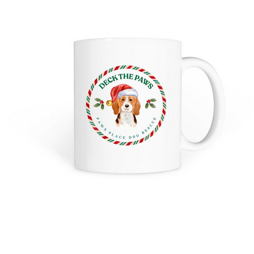 Deck the Paws Mug, a White Coffee Mug