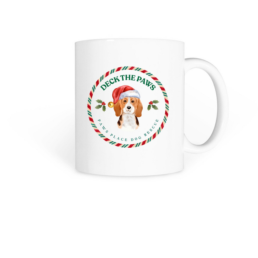 Deck the Paws Mug, a White Coffee Mug