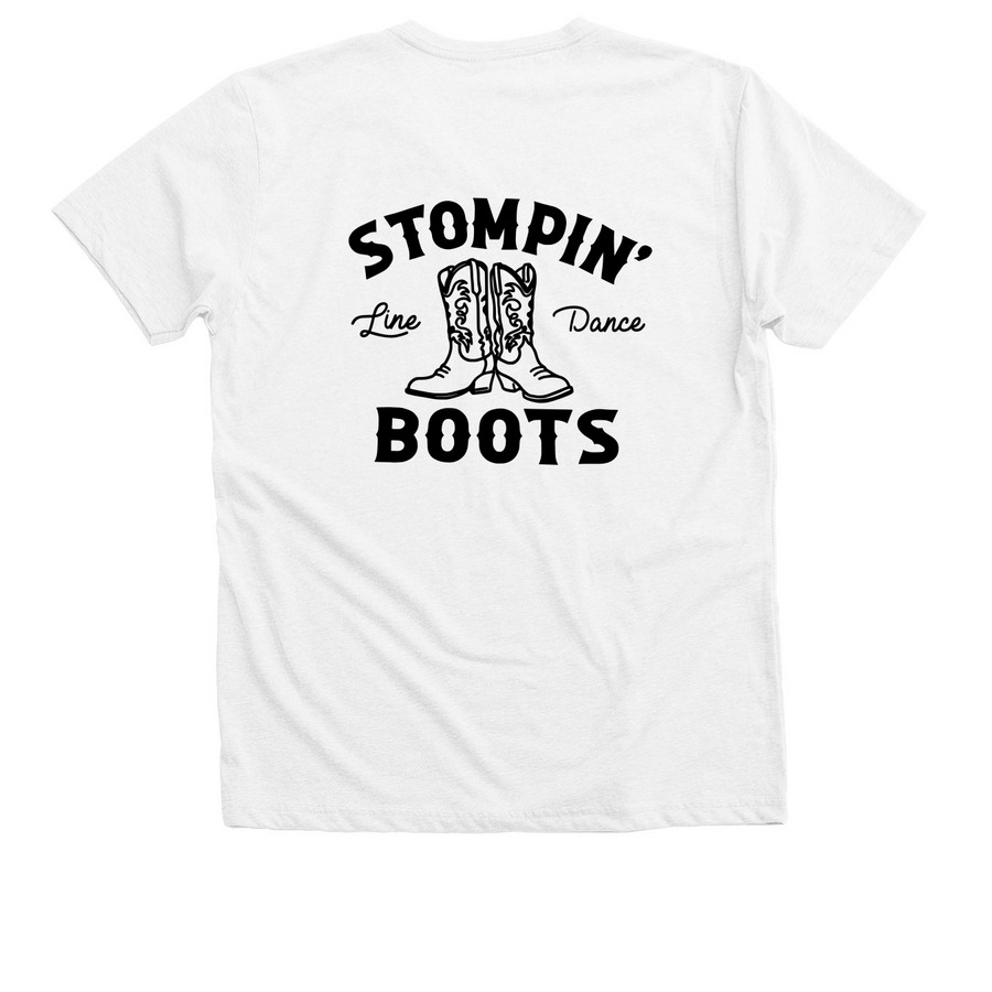 Parade, a Solid White Blend Premium V-Neck Tee (back-view)