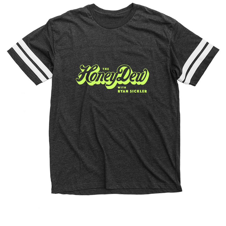 HoneyDew Logo, a Vintage Smoke / White Football Jersey Tee
