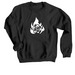 ?THIS FIRE ROSE? - CREW NECK, a Black Crewneck Sweatshirt