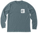 White logo hoodies & shirts, a Heather Slate Premium Long Sleeve Tee