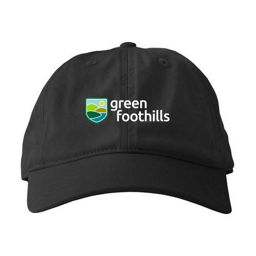 Dark color baseball cap, a Black Printed Eco Baseball Cap
