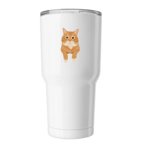 TUMBLER, a White Insulated Tumbler