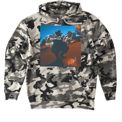 Favorite Girl Single, a Snow Camo Heavyweight Camo Pullover Hoodie