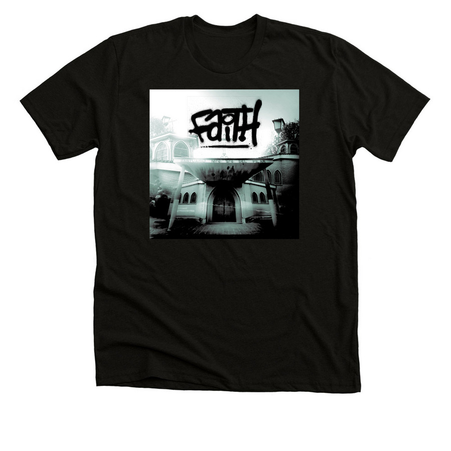 Faith-Single Collection, a Solid Black Blend Premium Unisex Tee