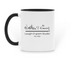 TYWD Mugs, a Black Two-Tone Ceramic Mug (back-view)