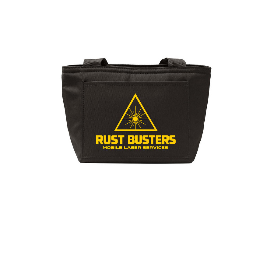 RUST BUSTERS, a Deep Black Insulated Lunch Tote