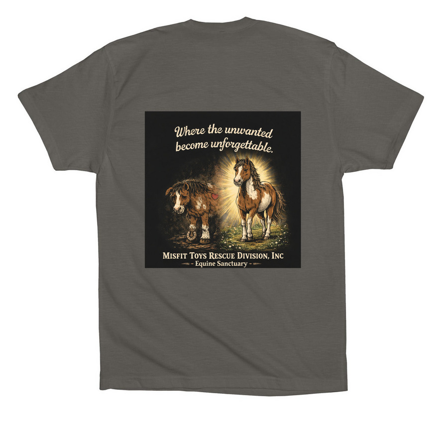 Unforgettable Tshirt Drive&nbsp;, a Asphalt Premium Cotton Tee (back-view)