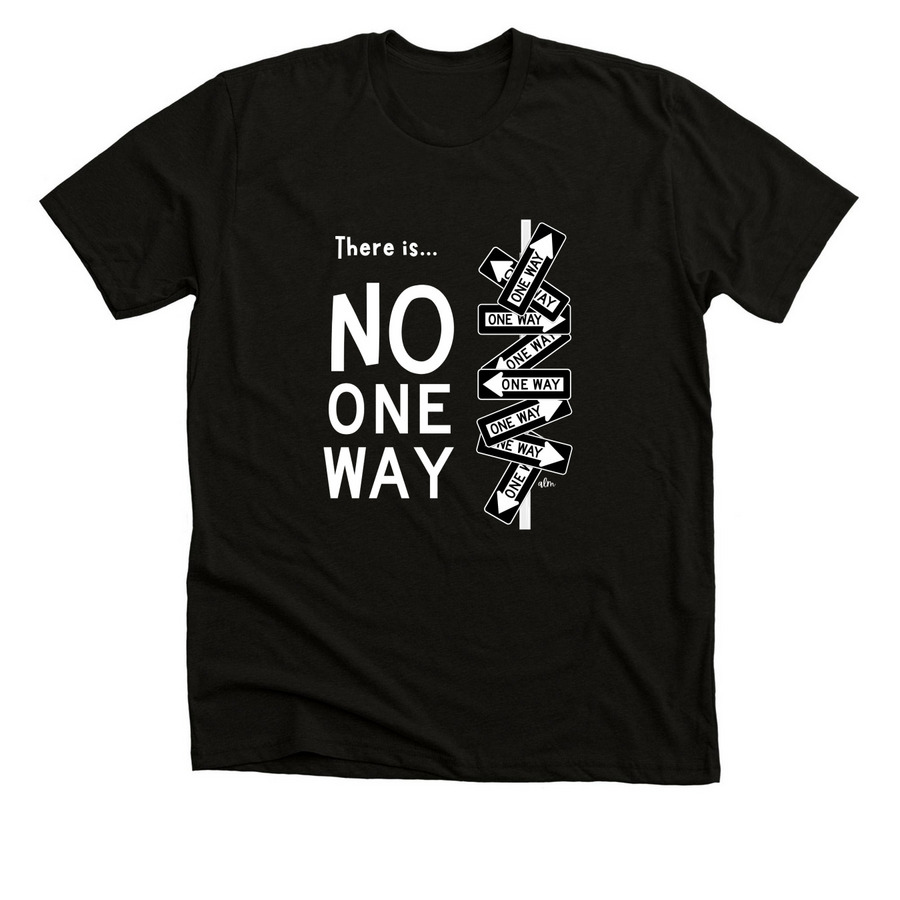 N.O.W. Street Sign (W), a Solid Black Blend Premium Unisex Tee