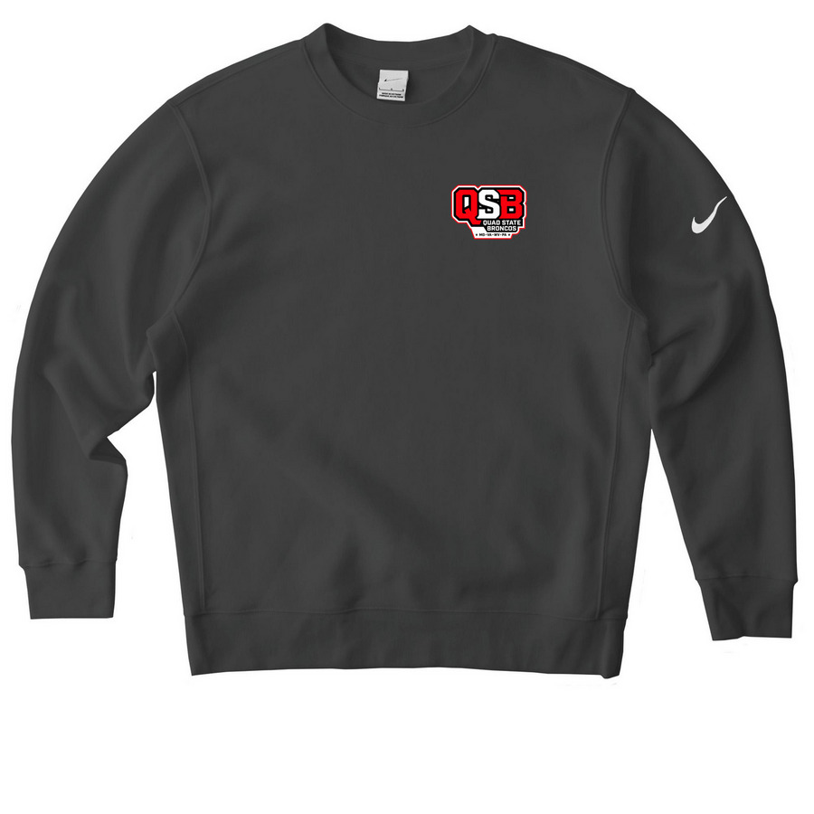 New QSB Logo Nike Collection, a Anthracite Nike Club Fleece Crewneck Sweatshirt