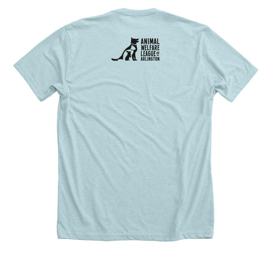 Adopt Today, a Heather Ice Blue Premium Unisex Tee (back-view)