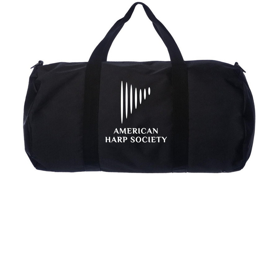 AHS Duffel in Black or Camo, a Black Day Tripper Duffel Bag (back-view)