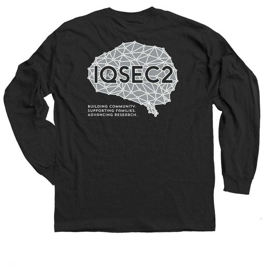 Together for IQSEC2 Research&nbsp;, a Black Classic Long Sleeve Tee (back-view)