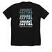 CONSENT, a Solid Black Blend Premium Unisex Tee (back-view)