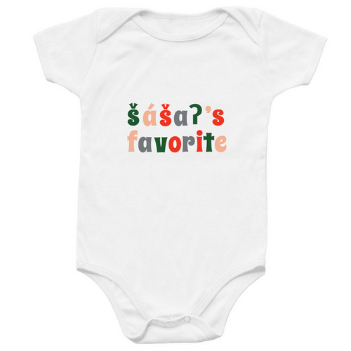 Auntie's Favorite, a White Infant Onesie
