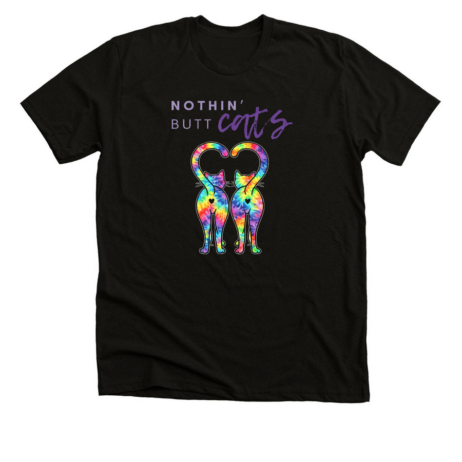 Nothin' Butt Cats Apparel, a Solid Black Blend Premium Unisex Tee