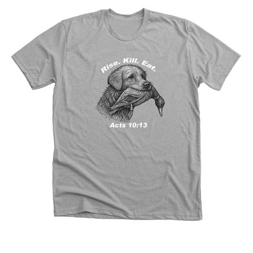 Rise. Kill. Eat.&nbsp;, a Athletic Heather Premium Unisex Tee