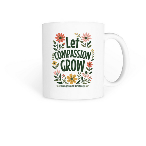 Let Compassion Grow Mug, a White Coffee Mug