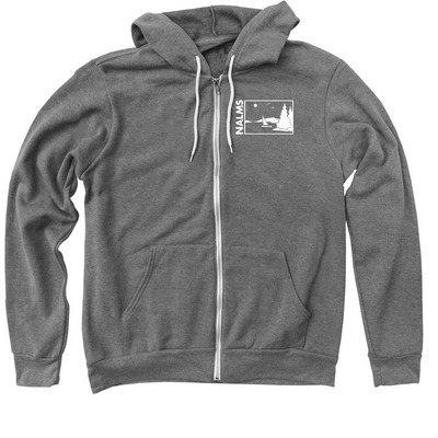 NALMS Logo Zip-Up Hoodie, a Deep Heather Zip Up Hoodie