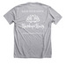 SPEAK YOUR MIND, a Athletic Heather Premium Unisex Tee (back-view)