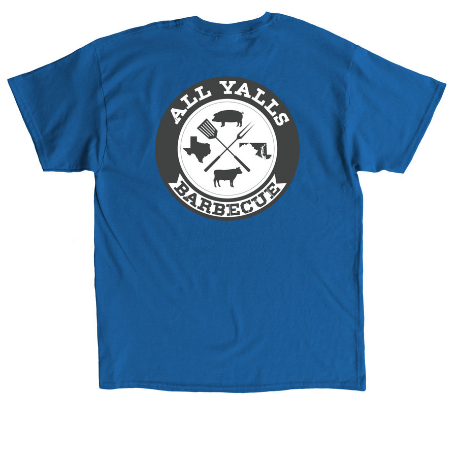 AYBBQ Merch, a Royal Classic Unisex Tee (back-view)