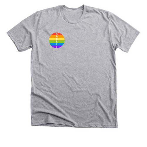 Pride Rabbi, a Athletic Heather Premium Unisex Tee