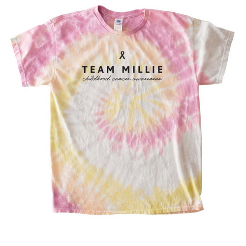 Team Millie: Childhood Cancer Awareness II, a Desert Rose Classic Tie Dye Tee