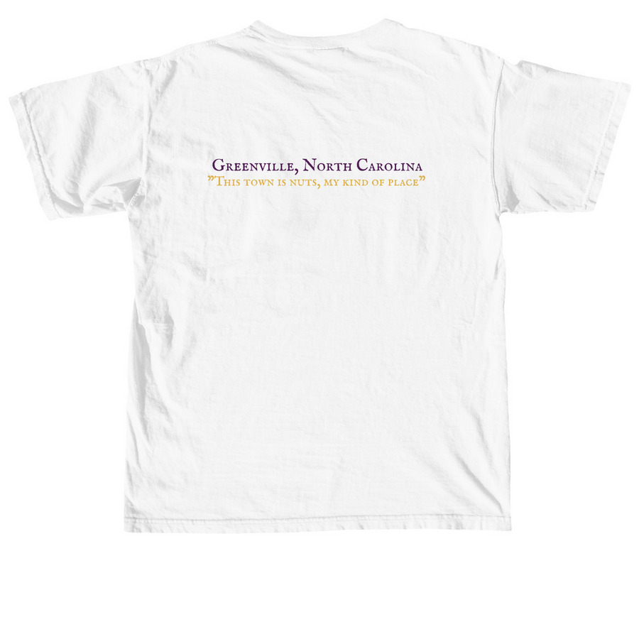 Greenville Mikey Tee, a White Comfort Colors Unisex Tee (back-view)