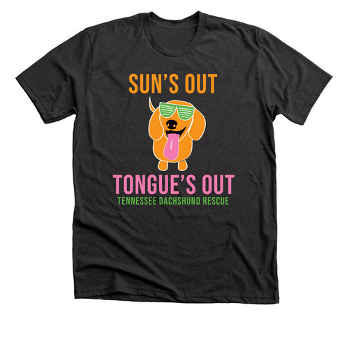 Sun?s Out Tongue's Out, a Dark Grey Heather Premium Unisex Tee
