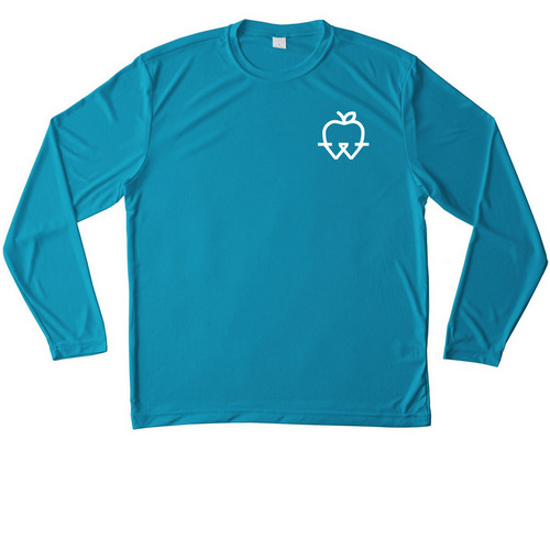 Wild Apple Ranch - Sunshirt, a Atomic Blue Unisex Performance Long Sleeve Tee