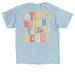 Tiny humans, a Light Blue Classic Unisex Tee (back-view)